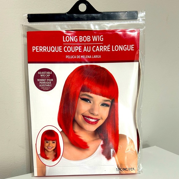 Red Long Bob Wig - Picture 1 of 2